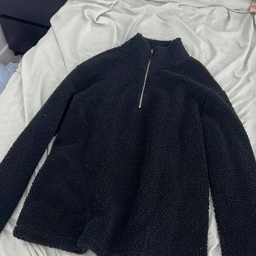 Half zip crew neck